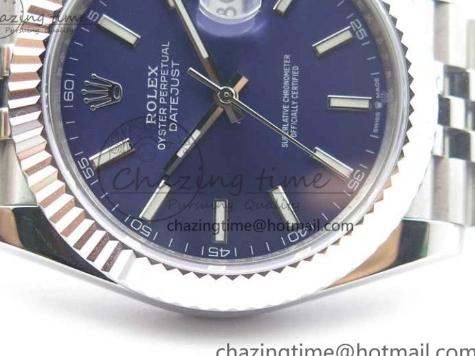 1228 WrinkleFree DateJust 41mm 126334 SS BP Maker 1:1 Best Edition New Version Blue Dial on Jubilee Bracelet 3075